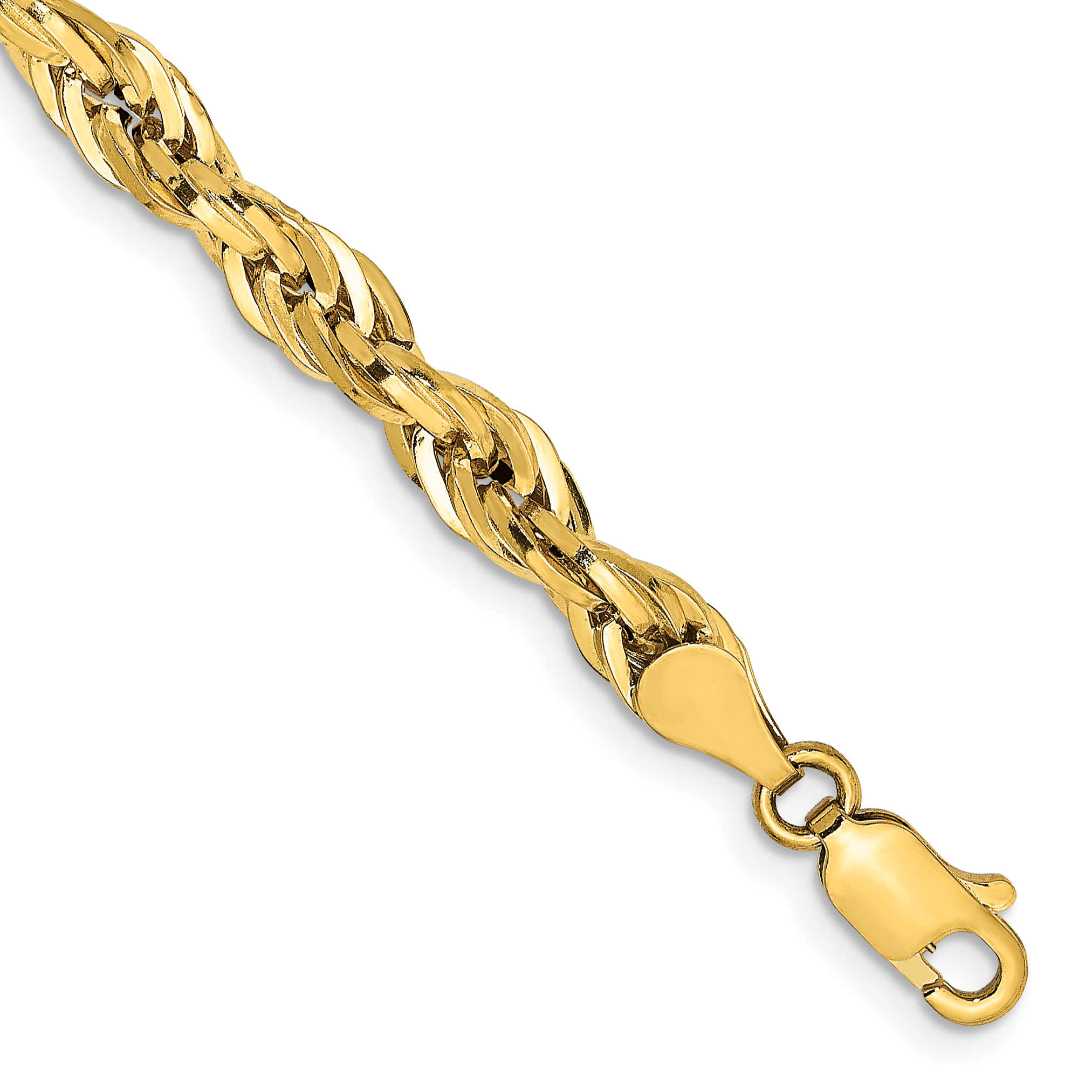 10k 4.75mm Semi-Solid Rope Chain (10BC169-8)