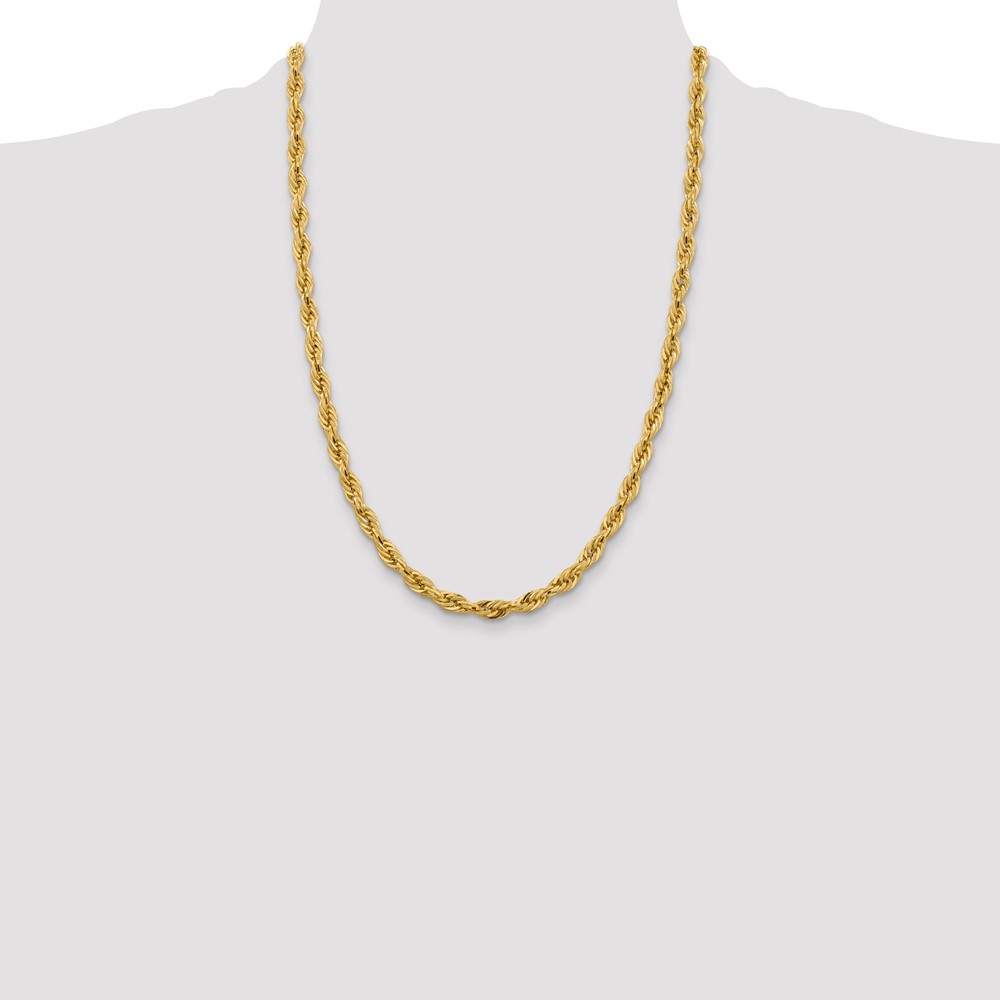 10k 5.4mm Semi-Solid Rope Chain (10BC170-24)