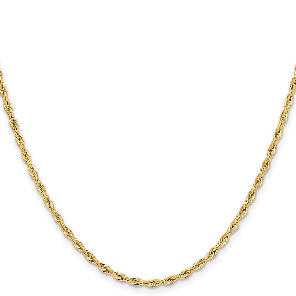 10k 2.5mm Semi-Solid Rope Chain (10BC202-22)
