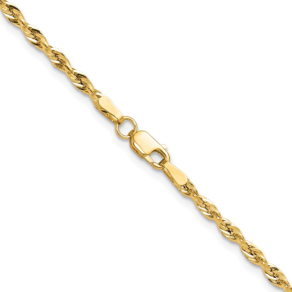 10k 2.5mm Semi-Solid Rope Chain (10BC202-22)