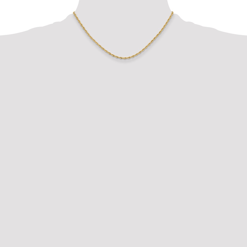 10k 2.5mm Semi-Solid Rope Chain (10BC202-16)