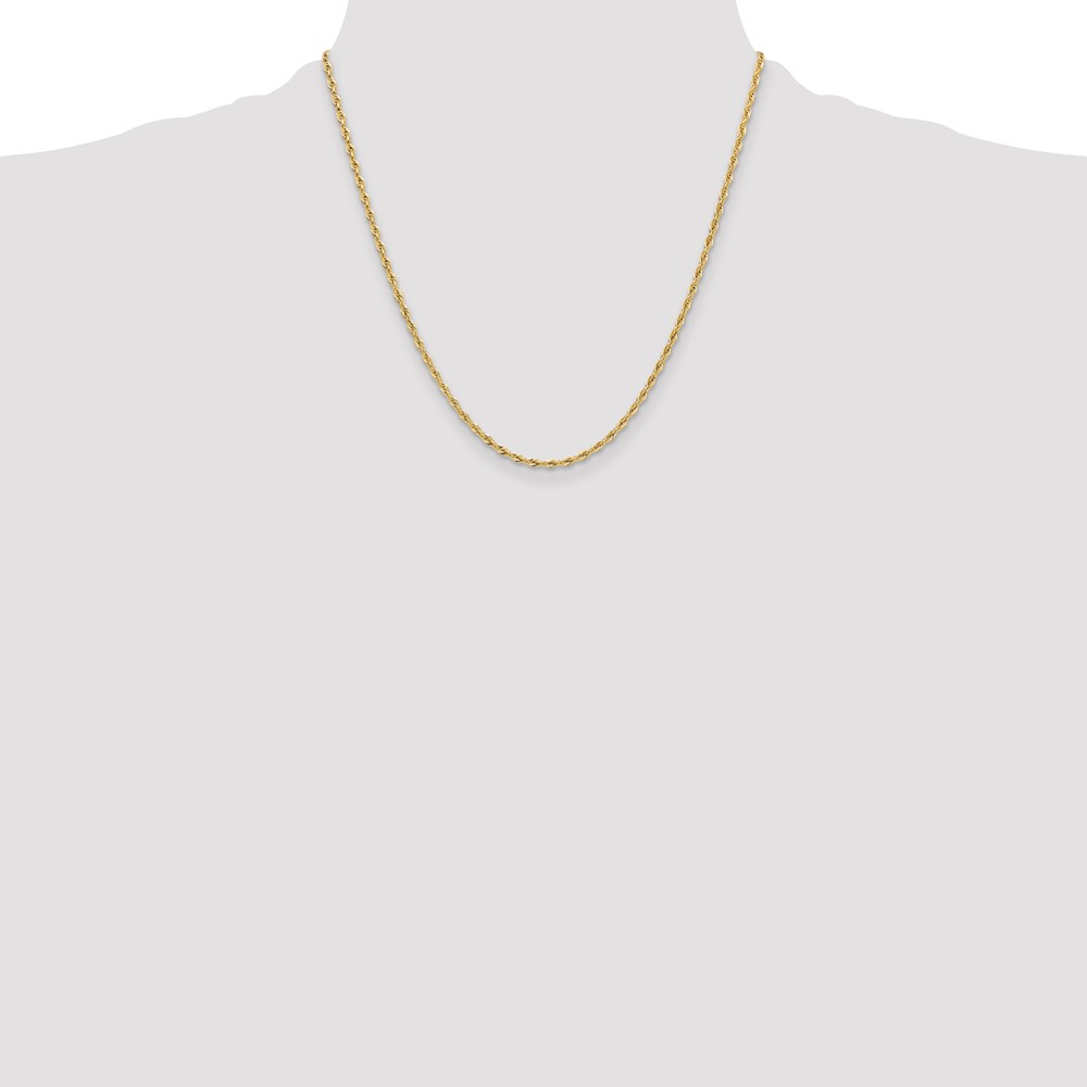 10k 2.5mm Semi-Solid Rope Chain (10BC202-20)