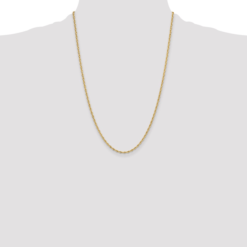 10k 2.5mm Semi-Solid Rope Chain (10BC202-24)