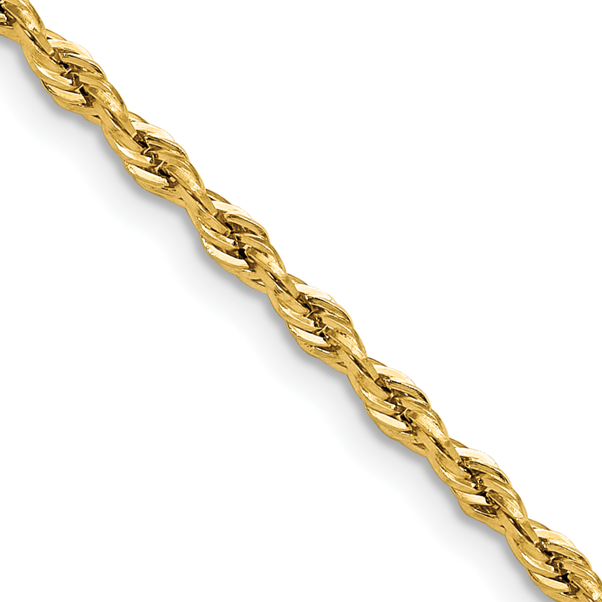 10k 2.5mm Semi-Solid Rope Chain (10BC202-16)