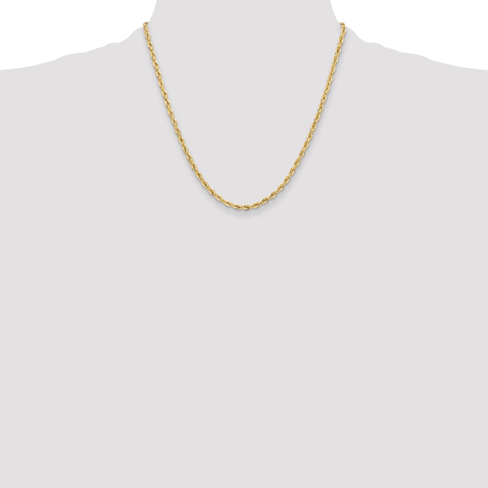 10k 3.5mm Semi-Solid Rope Chain (10BC203-20)