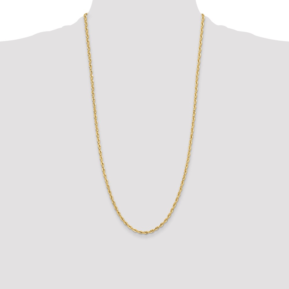 10k 3.5mm Semi-Solid Rope Chain (10BC203-28)