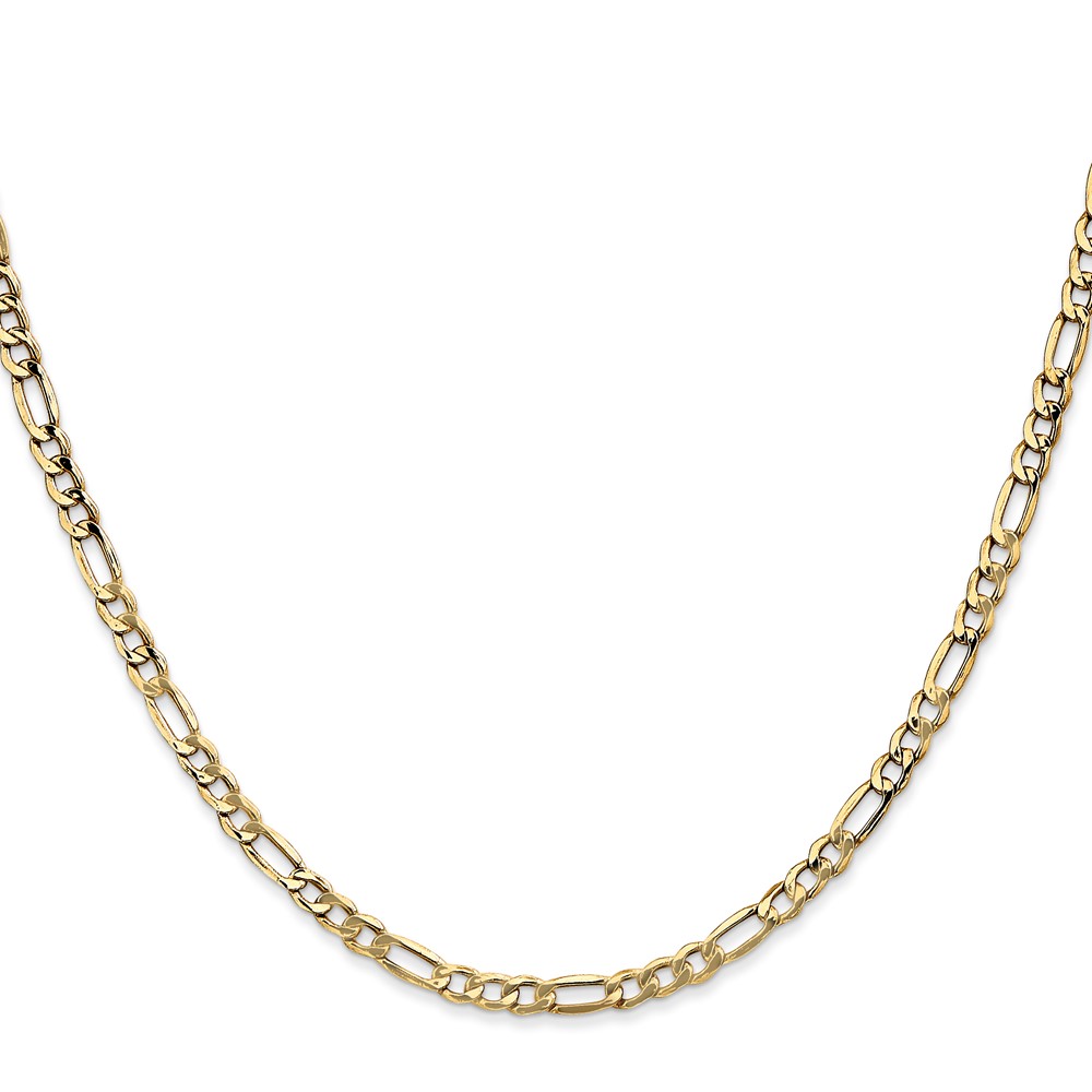 10k 3.5mm Semi-Solid Figaro Chain (10BC93-24)