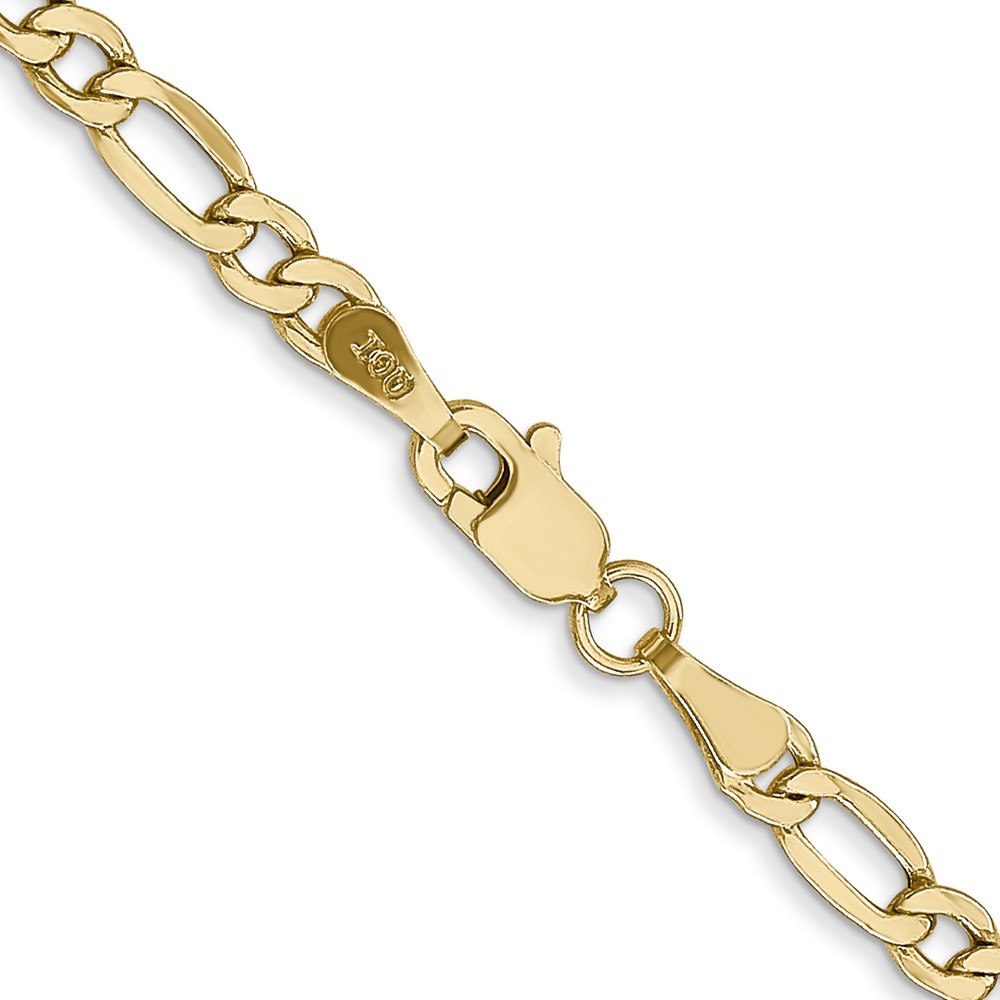 10k 3.5mm Semi-Solid Figaro Chain (10BC93-24)