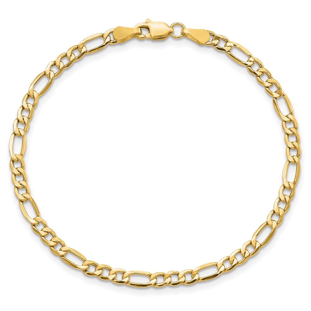 10k 3.5mm Semi-Solid Figaro Chain (10BC93-7)