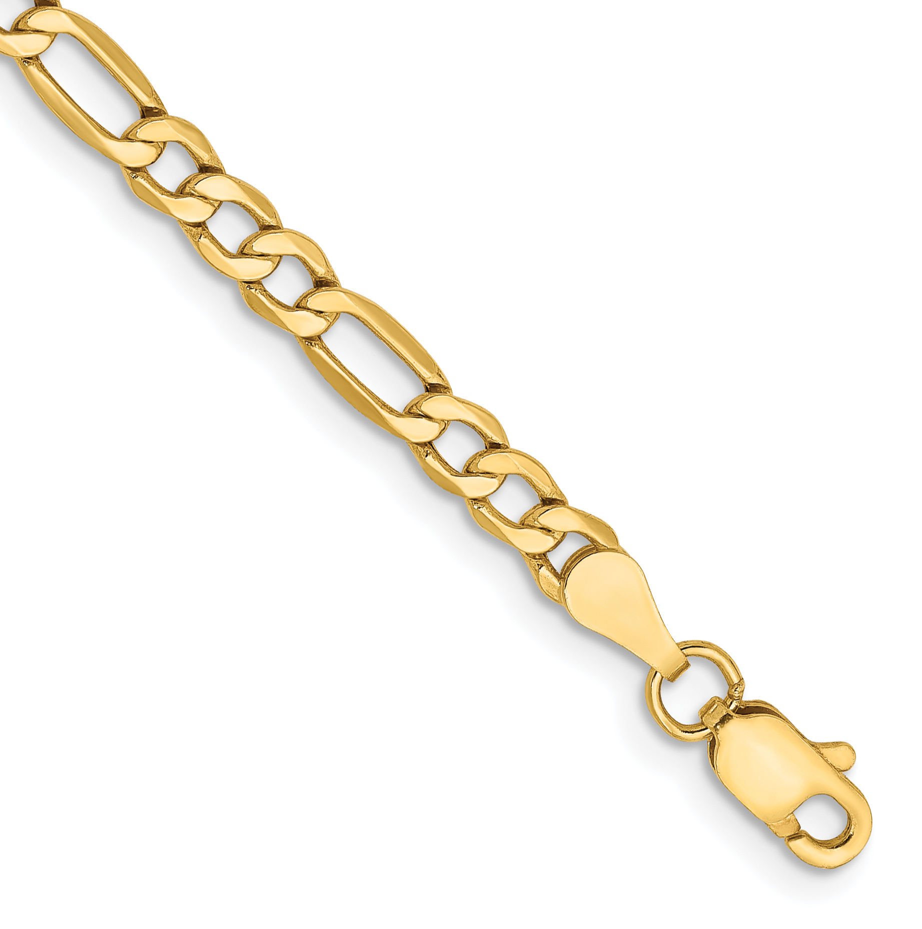 10k 3.5mm Semi-Solid Figaro Chain (10BC93-9)