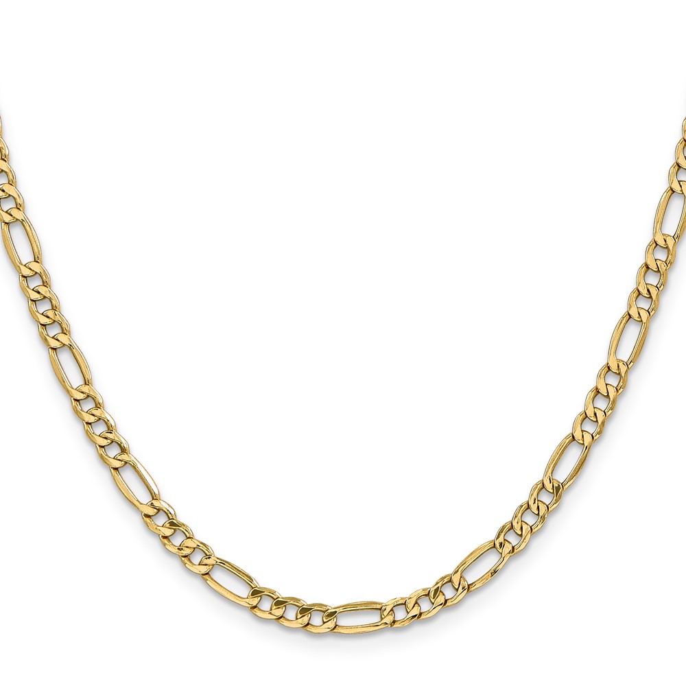 10k 4.4mm Semi-Solid Figaro Chain (10BC94-26)