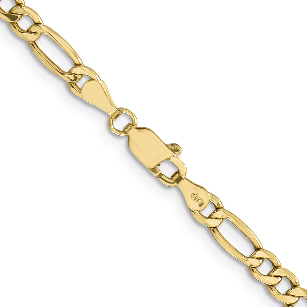10k 4.4mm Semi-Solid Figaro Chain (10BC94-26)