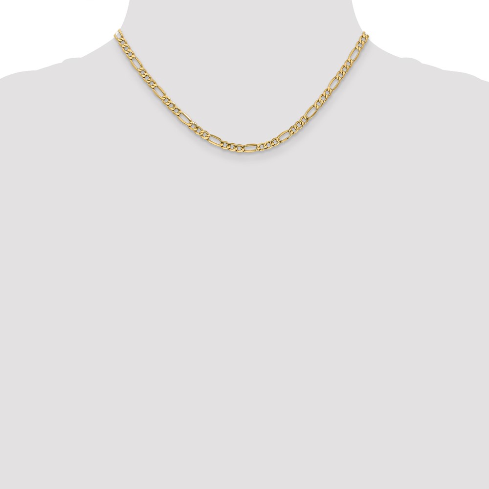10k 4.2mm Semi-Solid Figaro Chain (10BC94-16)
