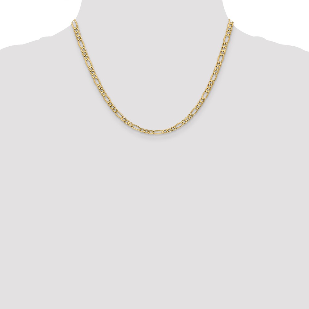 10k 4.2mm Semi-Solid Figaro Chain (10BC94-18)