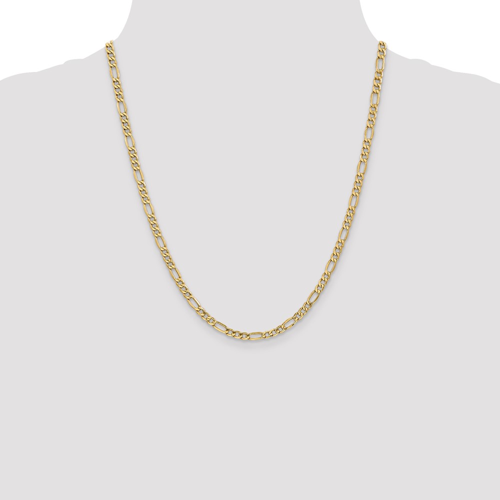 10k 4.2mm Semi-Solid Figaro Chain (10BC94-22)