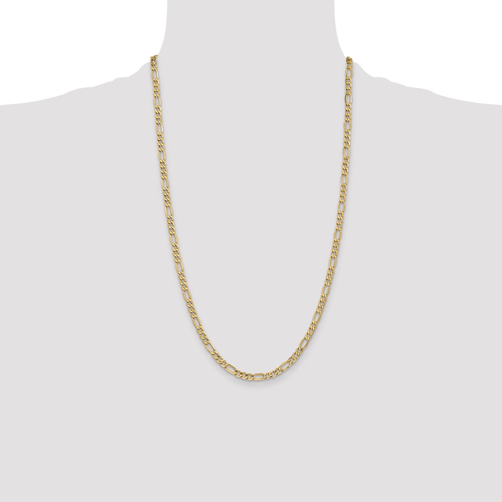 10k 4.4mm Semi-Solid Figaro Chain (10BC94-26)