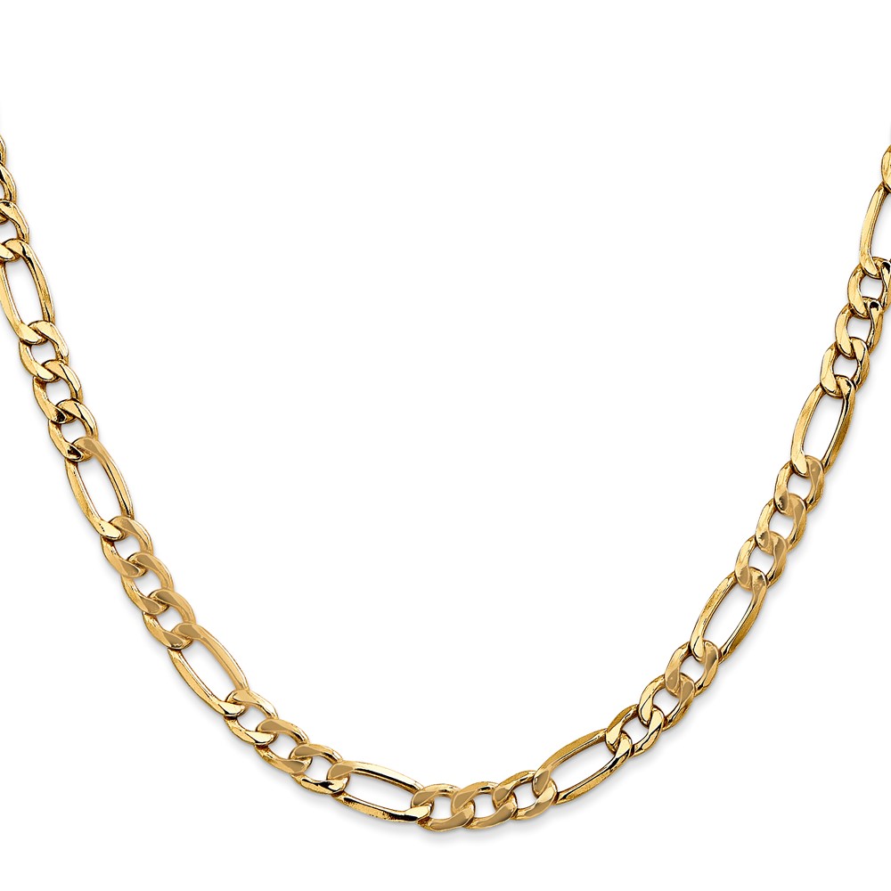 10k 5.35mm Semi-Solid Figaro Chain (10BC95-20)