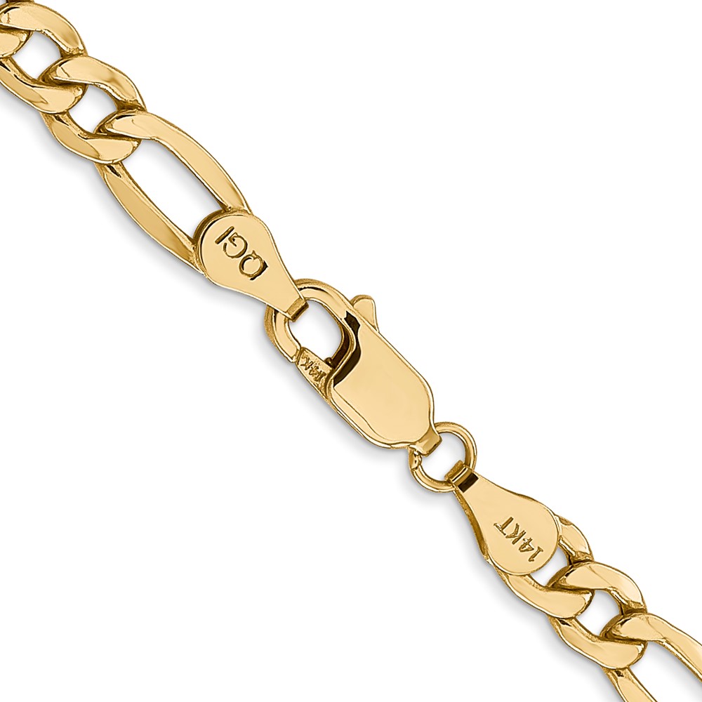 10k 5.35mm Semi-Solid Figaro Chain (10BC95-20)