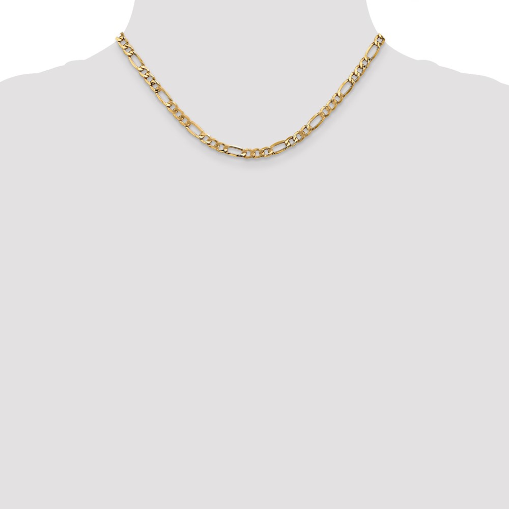 10k 5.35mm Semi-Solid Figaro Chain (10BC95-16)