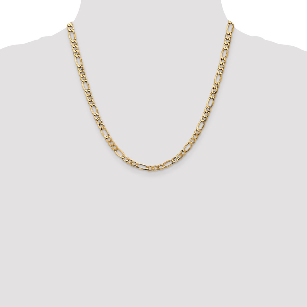 10k 5.35mm Semi-Solid Figaro Chain (10BC95-20)
