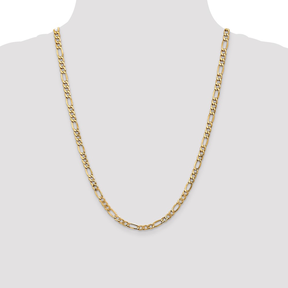 10k 5.35mm Semi-Solid Figaro Chain (10BC95-24)