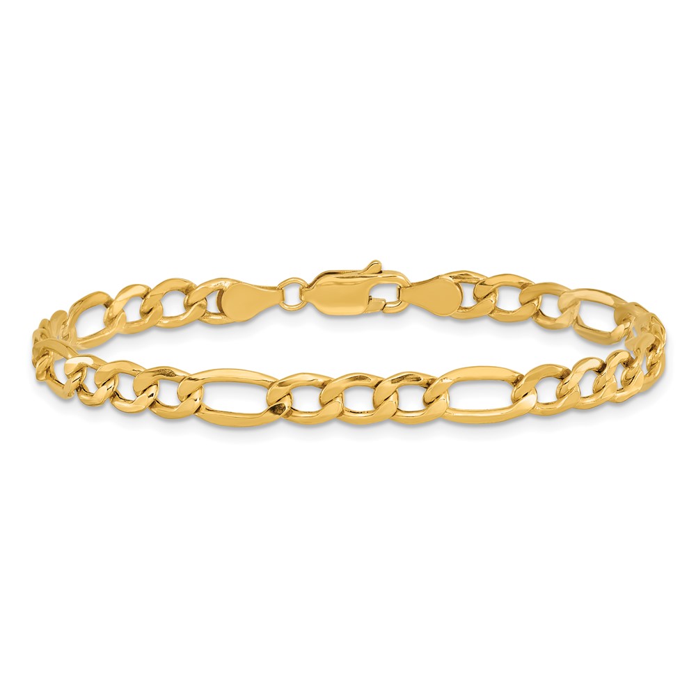 10k 5.35mm Semi-Solid Figaro Chain (10BC95-7)