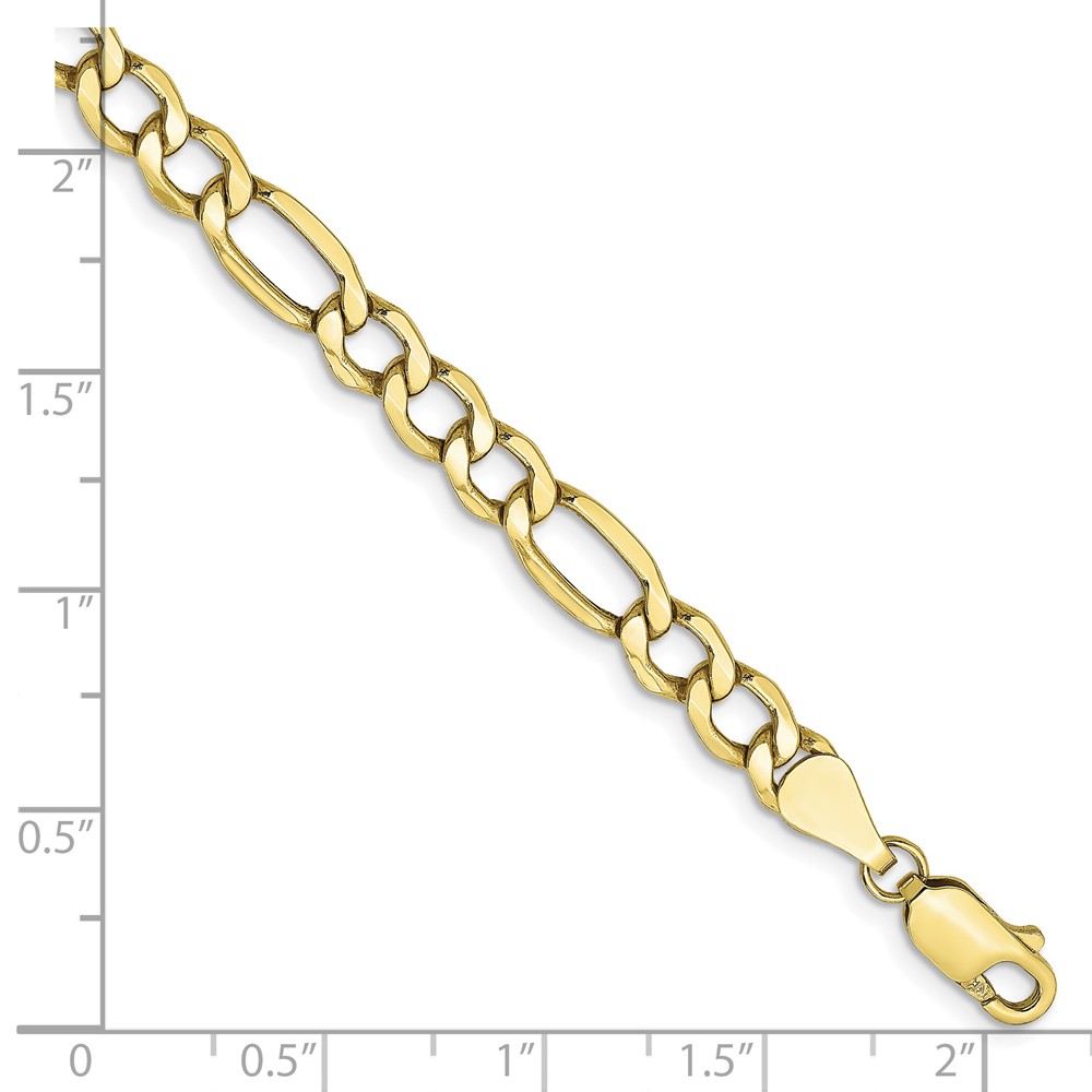 10k 5.35mm Semi-Solid Figaro Chain (10BC95-7)