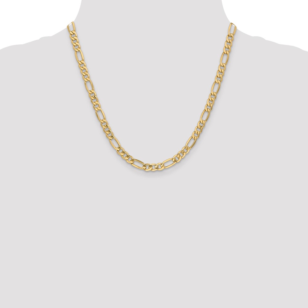 10k 6.25mm Semi-Solid Figaro Chain (10BC96-20)