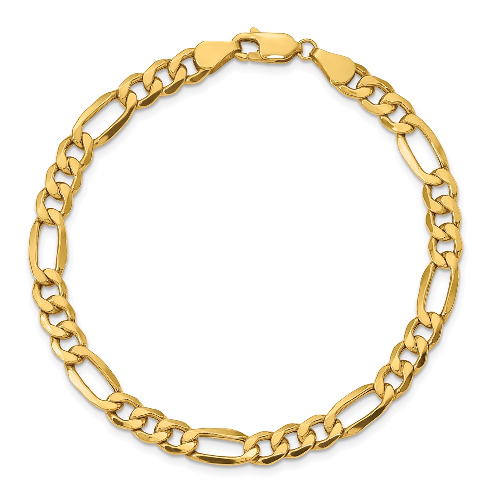 10k 6.25mm Semi-Solid Figaro Chain (10BC96-7)