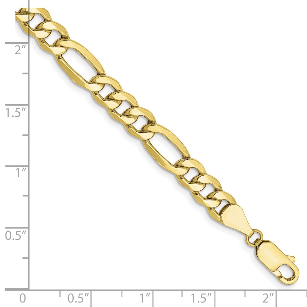 10k 6.25mm Semi-Solid Figaro Chain (10BC96-7)