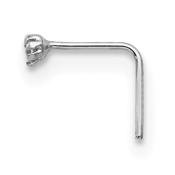 10k White Gold 1.5mm Set Of 3 CZ Nose Studs