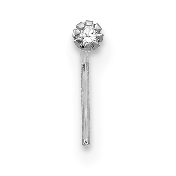 10k White Gold 1.5mm Set Of 3 CZ Nose Studs