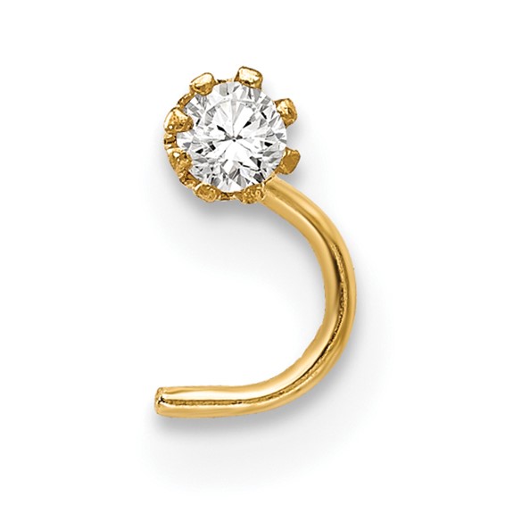 10k Set Of 3 CZ Nose Studs