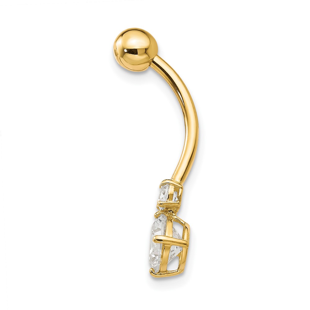 10k W/3 And 6mm Czs Belly Dangle (10BD129)
