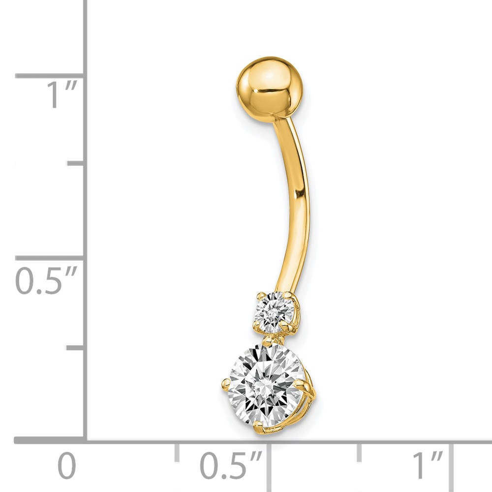 10k W/3 And 6mm Czs Belly Dangle (10BD129)