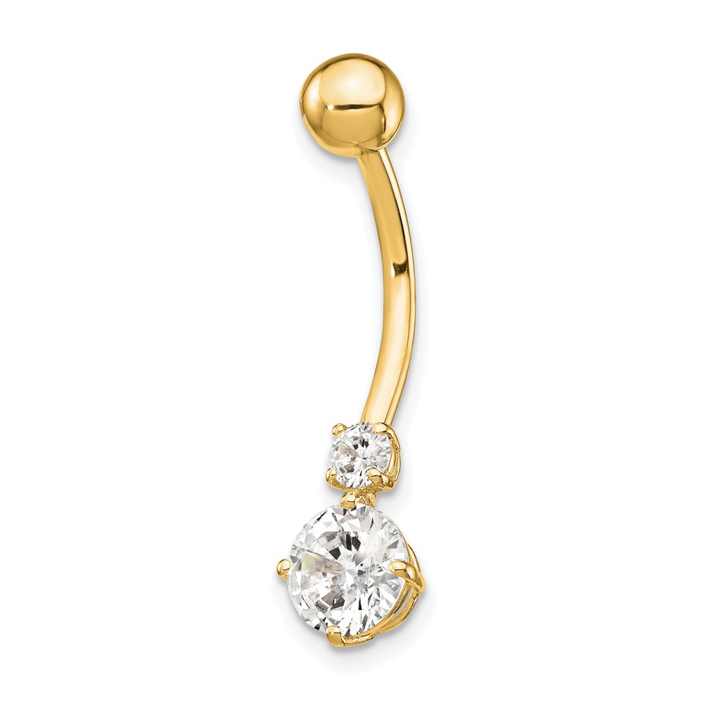 10k W/3 And 6mm Czs Belly Dangle (10BD129)