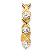 10K CZ Xoxo Belly Dangle view 3