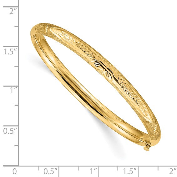 10k Florentine Hinged Baby Bangle