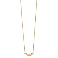 10K and 12K Tri-color Black Hills Gold Leaves Scroll Bar 14K Gold-filled Chain Necklace, 19" view 2