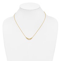 10K and 12K Tri-color Black Hills Gold Leaves Scroll Bar 14K Gold-filled Chain Necklace, 19" view 4