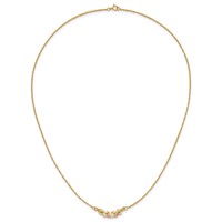 10K and 12K Tri-color Black Hills Gold Leaves Scroll Bar 14K Gold-filled Chain Necklace, 19" view 5