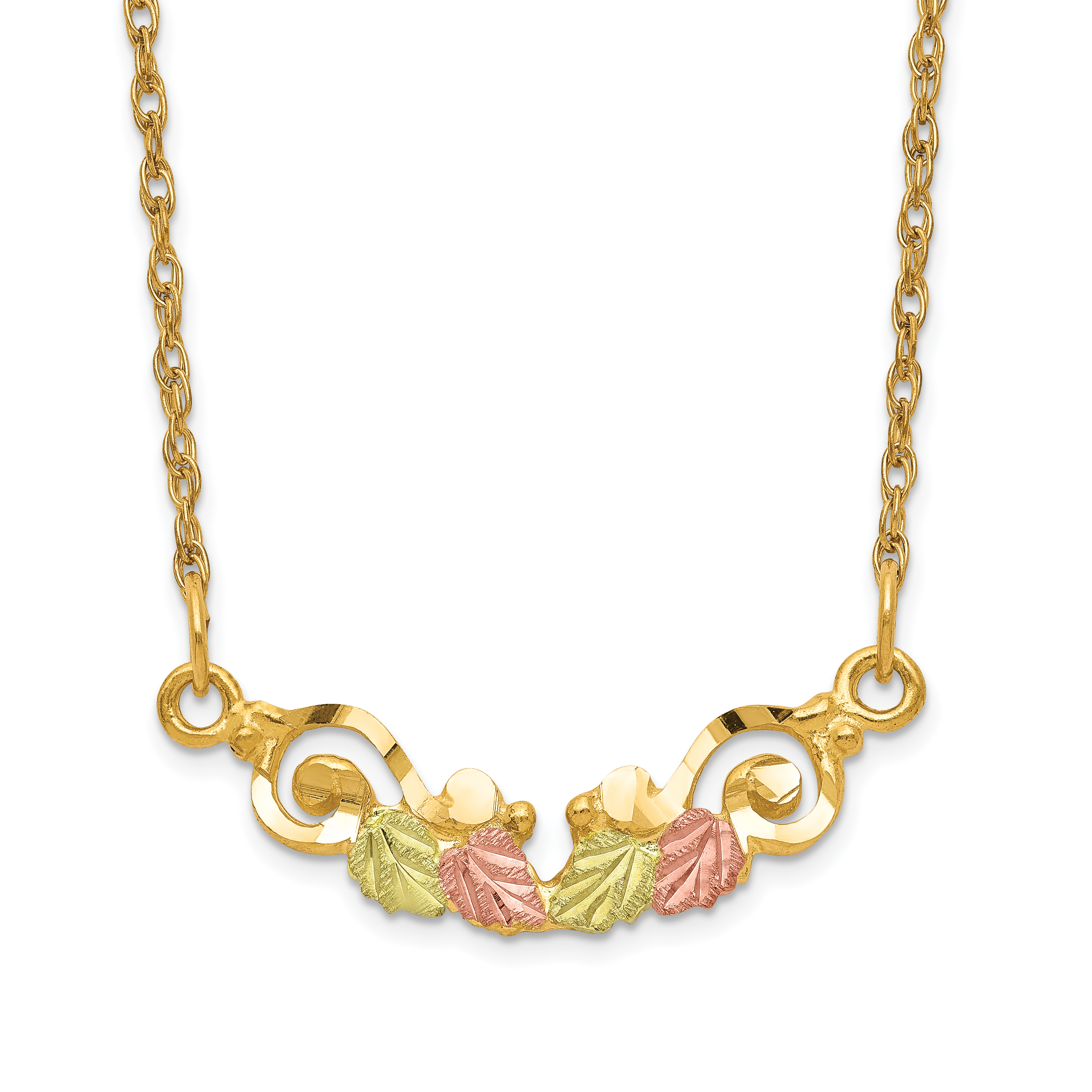 10k Tri-color Black Hills Gold Necklace (10BH631-19)