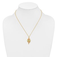 10K and 12K Tri-color Black Hills Gold Grapes and Leaves 14K Gold-filled Chain Necklace, 18" view 4
