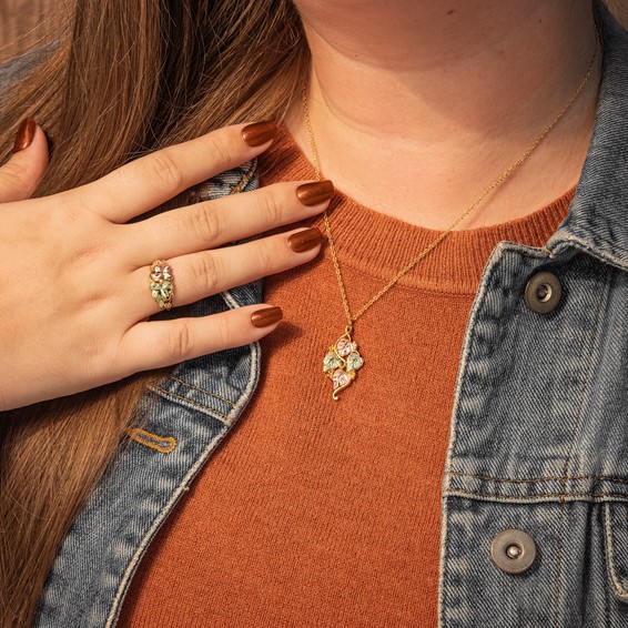 10k Tri-color Black Hills Gold Necklace