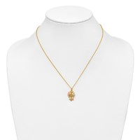10K and 12K Tri-color Black Hills Gold Grapes and Leaves 14K Gold-filled Chain Necklace, 18" view 4