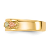 10K and 12K Tri-color Black Hills Gold Leaves Ladies Band view 3