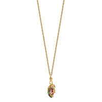 10K and 12K Tri-color Black Hills Gold Marquise Mystic Fire Topaz 14K Gold-filled Chain Necklace, 18" view 2