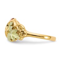 10K and 12K Tri-color Black Hills Gold Grapes and Leaves Ring view 3