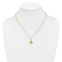 10K and 12K Tri-color Black Hills Gold Butterfly 14K Gold-filled Chain Necklace, 18" view 4