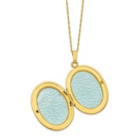 10K and 12K Tri-color Black Hills Gold 32mm Rose Oval Locket 14K Gold-filled Chain Necklace, 18" view 5